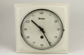 Vintage German Keininger Porcelain Wall Clock Key Winding 1960 