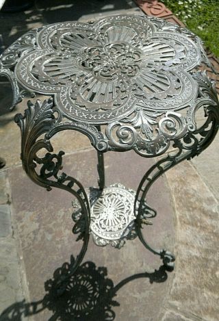 Antique Rococo/art Nouveau Bronze/brass Jardiniere Plant Stand 30 " Tall By 17 "
