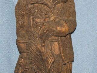 Vintage Black Forest Carved Figural Fox Hunt Wall Whip Holder 5