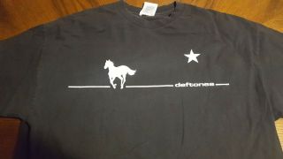 Deftones Vintage Shirt White Pony Back To School Tour 2000 Rare Htf Xxl