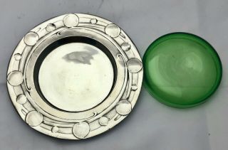 rare liberty & co tudric art nouveau pewter jam dish & liner archibald knox 0313 6