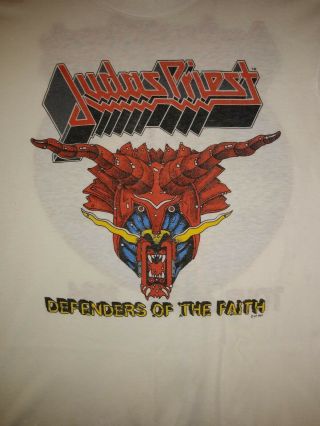 Vintage 1984 Judas Priest Defenders of the Faith Concert T - shirt Sleeveless 2