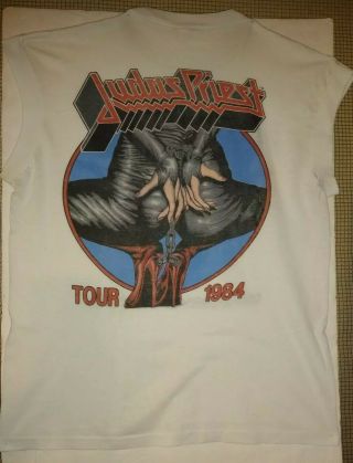 Vintage 1984 Judas Priest Defenders of the Faith Concert T - shirt Sleeveless 4