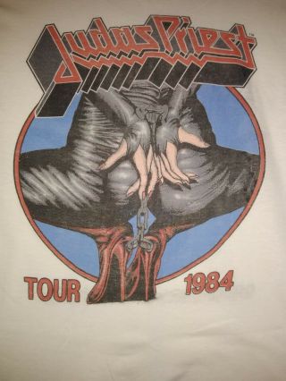 Vintage 1984 Judas Priest Defenders of the Faith Concert T - shirt Sleeveless 5
