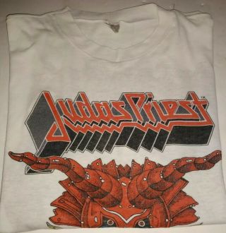 Vintage 1984 Judas Priest Defenders of the Faith Concert T - shirt Sleeveless 7