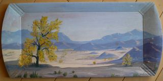 California Calif Desert Landscape Vintage Impressionist Oil Painting Plein Air