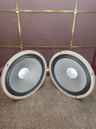 Pair Vintage Jbl D123 Speakers /woofers 16 Ohm Alnico Cones.