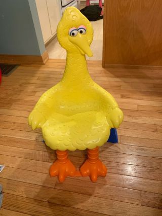 Vintage Sesame Street Knickerbocker Big Bird Plastic Chair Rare