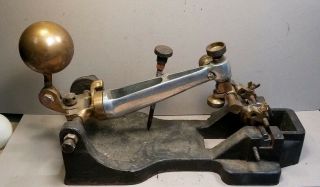Vintage Diamond Sawing Machine Jeweler Cutting Tool Antique Cast Iron Brass Look