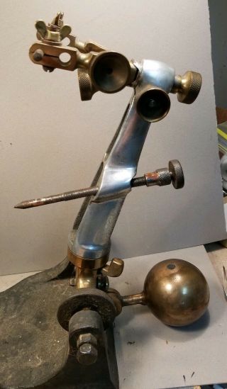 Vintage Diamond Sawing Machine Jeweler Cutting Tool Antique Cast Iron Brass LOOK 7