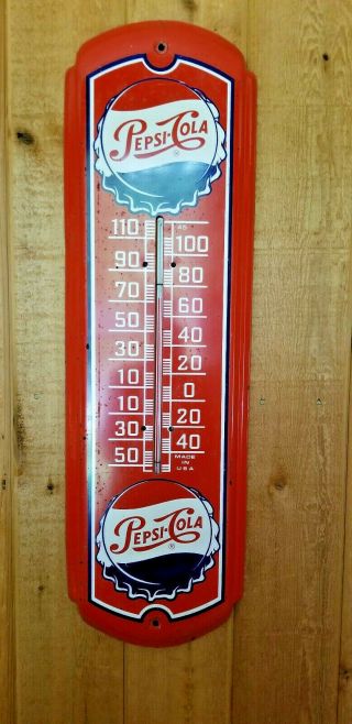 Vintage Pepsi - Cola Advertising Thermometer