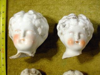 25 x excavated vintage victorian faded painted doll head 1890 mixed media Art 7