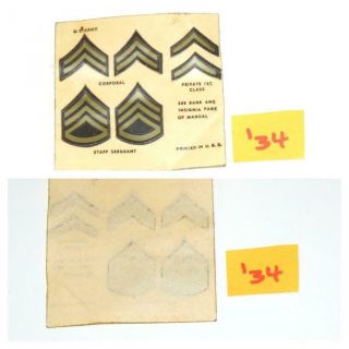 Gijoe Gi Joe Action Soldier Insignia Sheet Rare 1960s Vintage Full Refunds