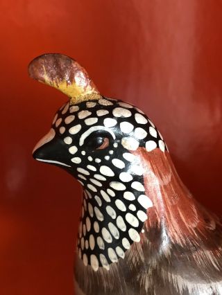 Two Vintage Mottahedeh Italian Quail Bird Figurines Signed 5