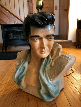 Life Size Elvis Presley Table Lamp.  Vintage Lamp.