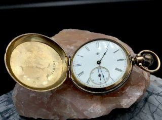 Antique 8k Gold Elgin Pocket Watch Brooklyn Watch Case Sn: 1197932 (248064)