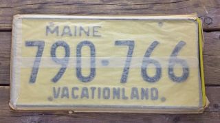 Vintage 1970’s 1973 Maine Pair License Plates Nos Old Stock 790 766 Set