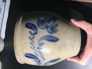 Decorated Stoneware Crock By D P Shenfelder Reading Pa. 2