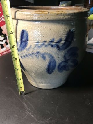 Decorated Stoneware Crock By D P Shenfelder Reading Pa. 3
