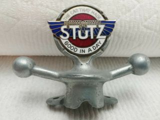 Vintage Enamel Stutz Radiator Cap? Display Piece? Not Sure What It Is For?