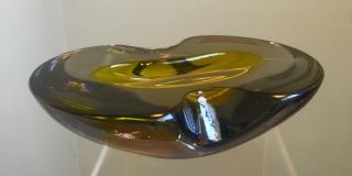 Vintage Murano Glass Bowl Antonio Da Ros For Cenedese Glass Flat Cut Geode 3