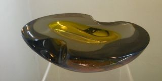 Vintage Murano Glass Bowl Antonio Da Ros For Cenedese Glass Flat Cut Geode 5