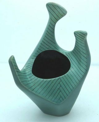 Vintage Beswick Blue 3 Pronged Vase By Colin Melbourne Design No.  1394