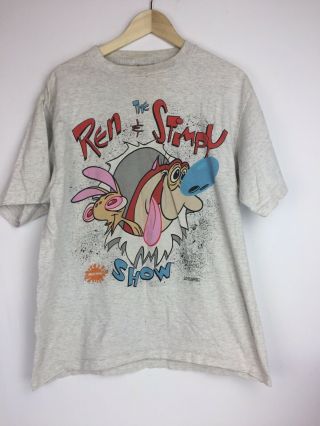 Vintage 1991 Ren And Stimpy Show T - Shirt Men 