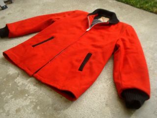 Vtg 50 ' s 60 ' s Lakeland The Clicker Car Coat Jacket Men ' s 42 red 2
