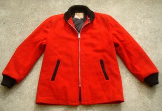 Vtg 50 ' s 60 ' s Lakeland The Clicker Car Coat Jacket Men ' s 42 red 7