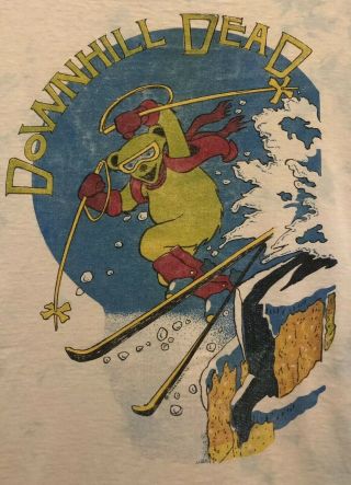 Vintage 90’s Grateful Dead Downhill Dead 1992 Tie Dye Concert Tour T Shirt Xl