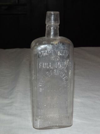 Vintage Liquor 1800s H Heilbronner & Co Schenectady Ny Liquor Bottle