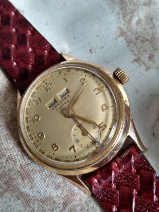 VERY RARE VINTAGE INVICTA SEELAND TRIPLE CALENDAR wristwatch - men’s - 1950’s 2