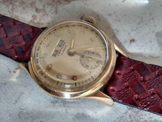 VERY RARE VINTAGE INVICTA SEELAND TRIPLE CALENDAR wristwatch - men’s - 1950’s 4