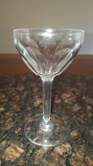 Set of (7) Val St.  Lambert VINTAGE CRYSTAL WINE GLASSES - 