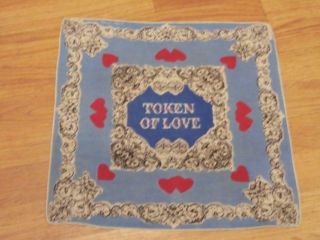 Vintage Tammis Keefe Token Of Love Valentine Hanky Handkerchief Hankie