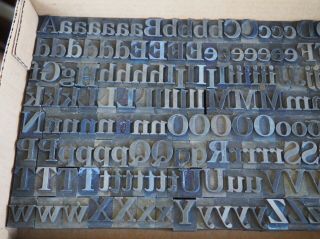 Vintage Lead Letterpress Type,  Bookbinding,  Hotfoil,  Large Font (30) 2