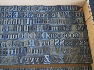 Vintage Lead Letterpress Type,  Bookbinding,  Hotfoil,  Large Font (30) 3
