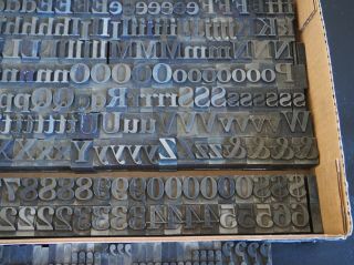 Vintage Lead Letterpress Type,  Bookbinding,  Hotfoil,  Large Font (30) 5