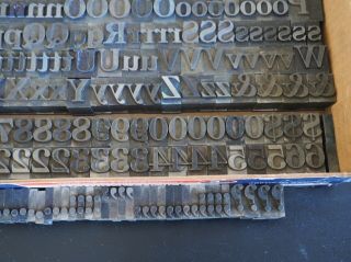 Vintage Lead Letterpress Type,  Bookbinding,  Hotfoil,  Large Font (30) 7