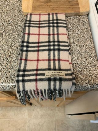 Burberry The Classic Vintage Check Cashmere Scarf For Kids - Tan Classic