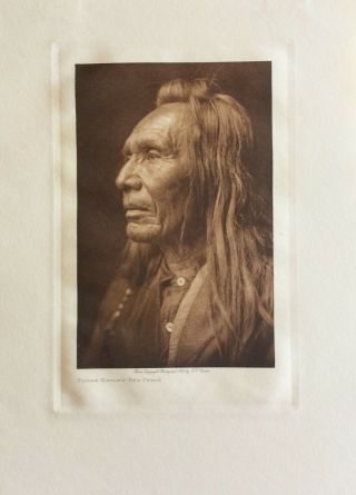 Edward Curtis Three Eagles Rare Photogravure Etching 1905 with letter Roosevelt 2