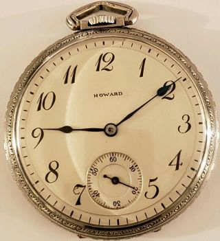 Antique E.  Howard Model 1912 Art Deco 17 Jewel Gents Gold G.  F.  Pocket Watch 12s