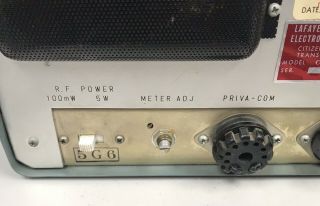 Vintage Lafayette Comstat 25 Ham Radio,  Turner SSB,  2 Transistorized Mic,  Phones 6