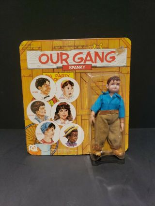 Vintage 1975 Mego Our Gang Action Figure Doll,  Spanky On Card Unpunched