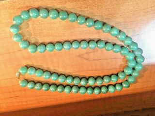 Fabulous Antique Large Jadeite Jade Bead Necklace Heavy 132 G And 29 " Long