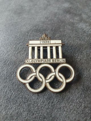 Vintage 1936 Visitors Badge To The 1936 Berlin Olympics