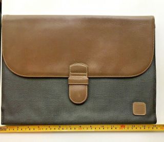 Vintage Dunhill Large Brown Leather & PVC Folio Document Case - Made in France 3