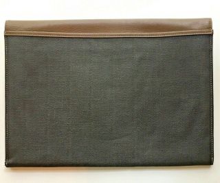 Vintage Dunhill Large Brown Leather & PVC Folio Document Case - Made in France 5