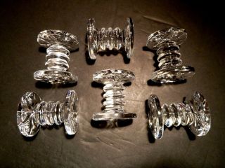 Vintage Waterford Crystal Lismore (1957 -) 6 Knife Rests 2 3/8 " Made In Ireland